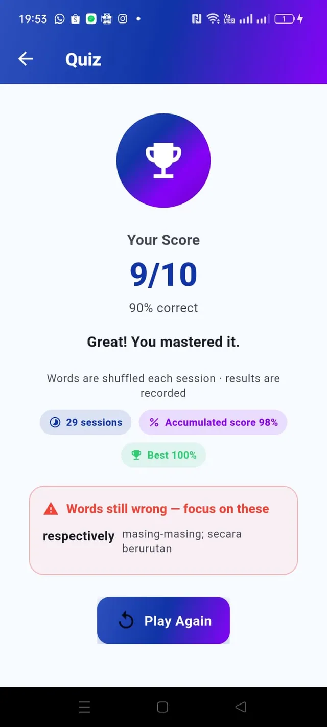 Hasil Quiz — Pockab